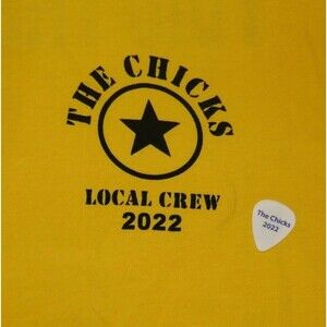 The Chicks 2022 Dixie Chicks Local Crew XL Concert T-Shirt with Guitar Pick
